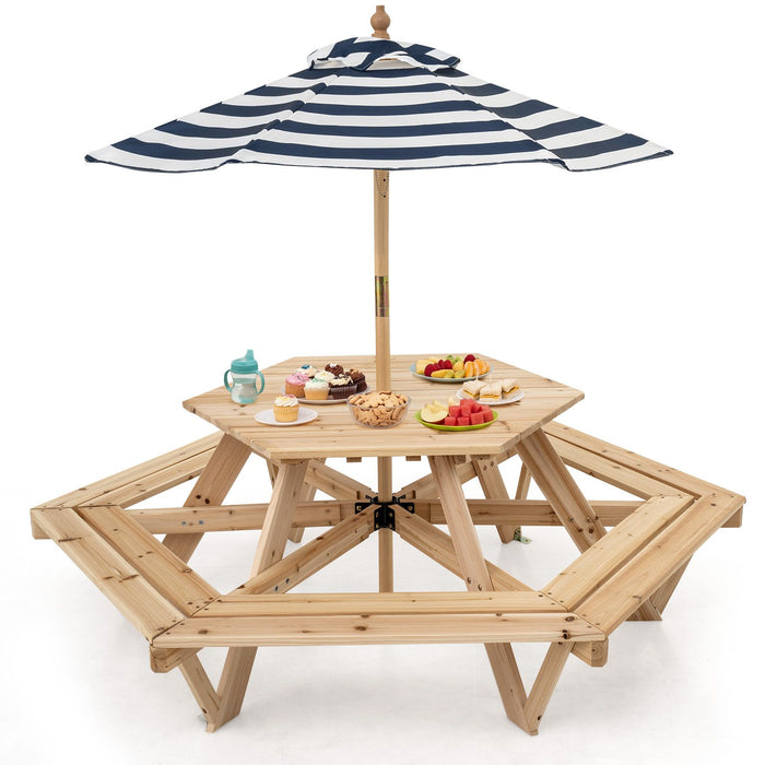 Children Activity Table with Chairs Picnic Table for Backyard Deck