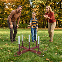 Ring Toss Yard Game Set with 6 Rings for Party and Outdoor Activities