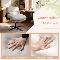 Criss Cross Chair with Flip-up Arms and Adjustable Height for Home Office and Study Room