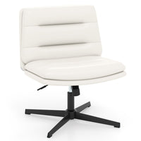 Criss Cross Legged Chair No Wheels Armless Home Office Desk Chair