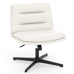 Criss Cross Legged Chair No Wheels Armless Home Office Desk Chair