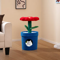 Cute Cat Tree with Flower Perch and Stem Scratching Post