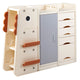 Dinosaur Toy Storage with 5 Bins and 3-Tier Bookshelf for Kids