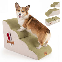 4/5-step Dog Foam Stairs with Non-slip Bottom and Washable Cover