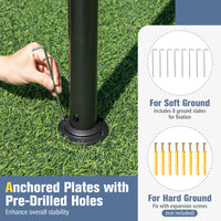 Double-Roof Canopy Tent with Mesh Netting and Soft Fabric Top