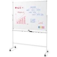 Double-Sided Magnetic Dry Erase Board with Stand and 2 Adjustable Heights