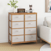 8 Drawers Dresser with Removable Fabric Bins for Closet Living Room