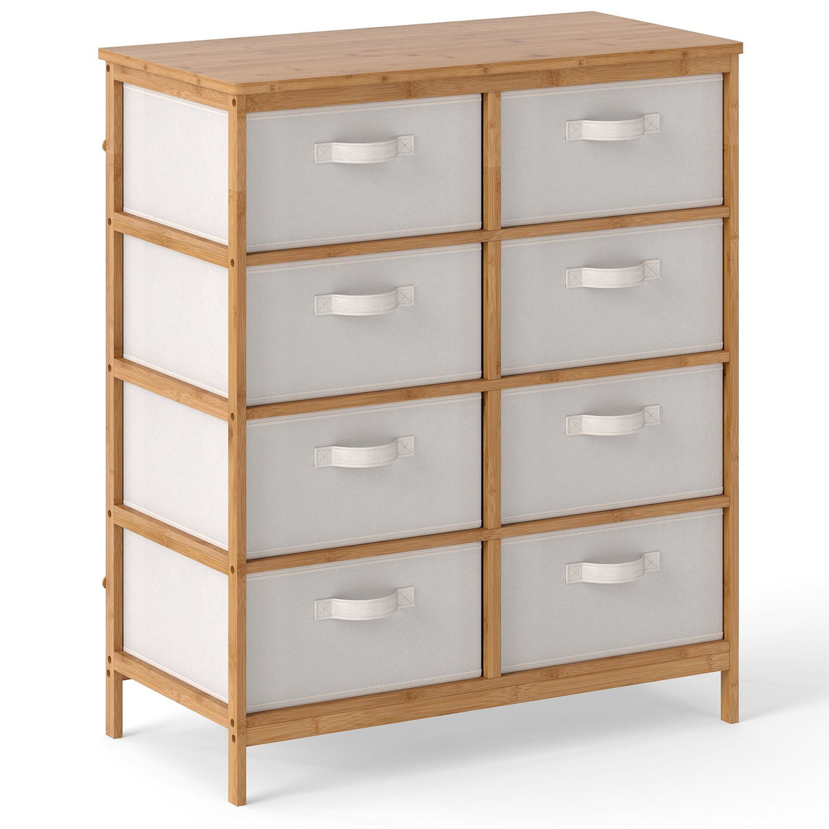 8 Drawers Dresser with Removable Fabric Bins for Closet Living Room