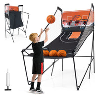 Dual Shot Arcade Basketball Game with LED Electronic Scoreboard and 8 Game Modes