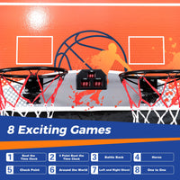 Dual Shot Arcade Basketball Game with LED Electronic Scoreboard and 8 Game Modes