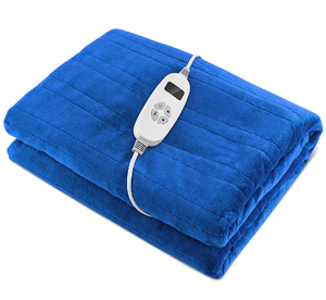Electric Heated Blanket Throw, Double-Sided Fleece Soft Fast Heating Blanket w/9 Heat Settings, 9 Hours Timing Function