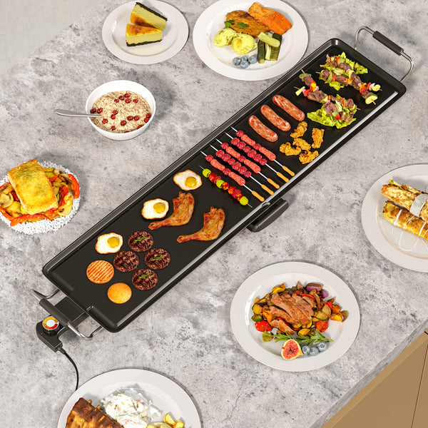 89cm Electric Griddle, Extra Large Teppanyaki Grill with Adjustable Temperature