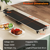 89cm Electric Griddle, Extra Large Teppanyaki Grill with Adjustable Temperature