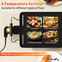 89cm Electric Griddle, Extra Large Teppanyaki Grill with Adjustable Temperature