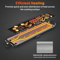 89cm Electric Griddle, Extra Large Teppanyaki Grill with Adjustable Temperature