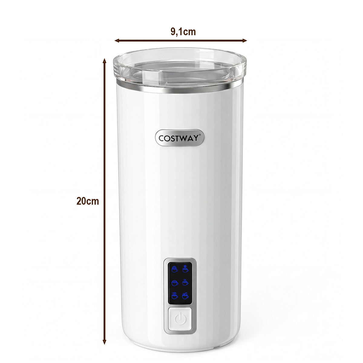 6-in-1 Electric Milk Frother Warm and Cold Foam Maker for Home Office