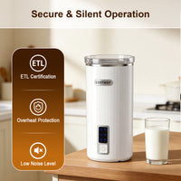 6-in-1 Electric Milk Frother Warm and Cold Foam Maker for Home Office