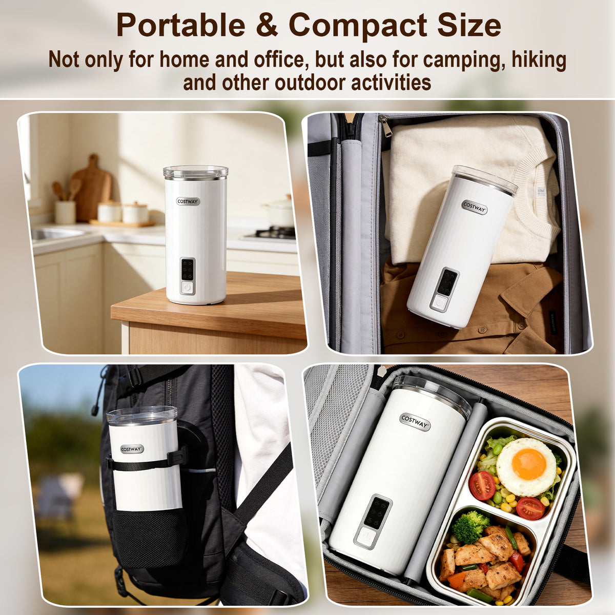 6-in-1 Electric Milk Frother Warm and Cold Foam Maker for Home Office