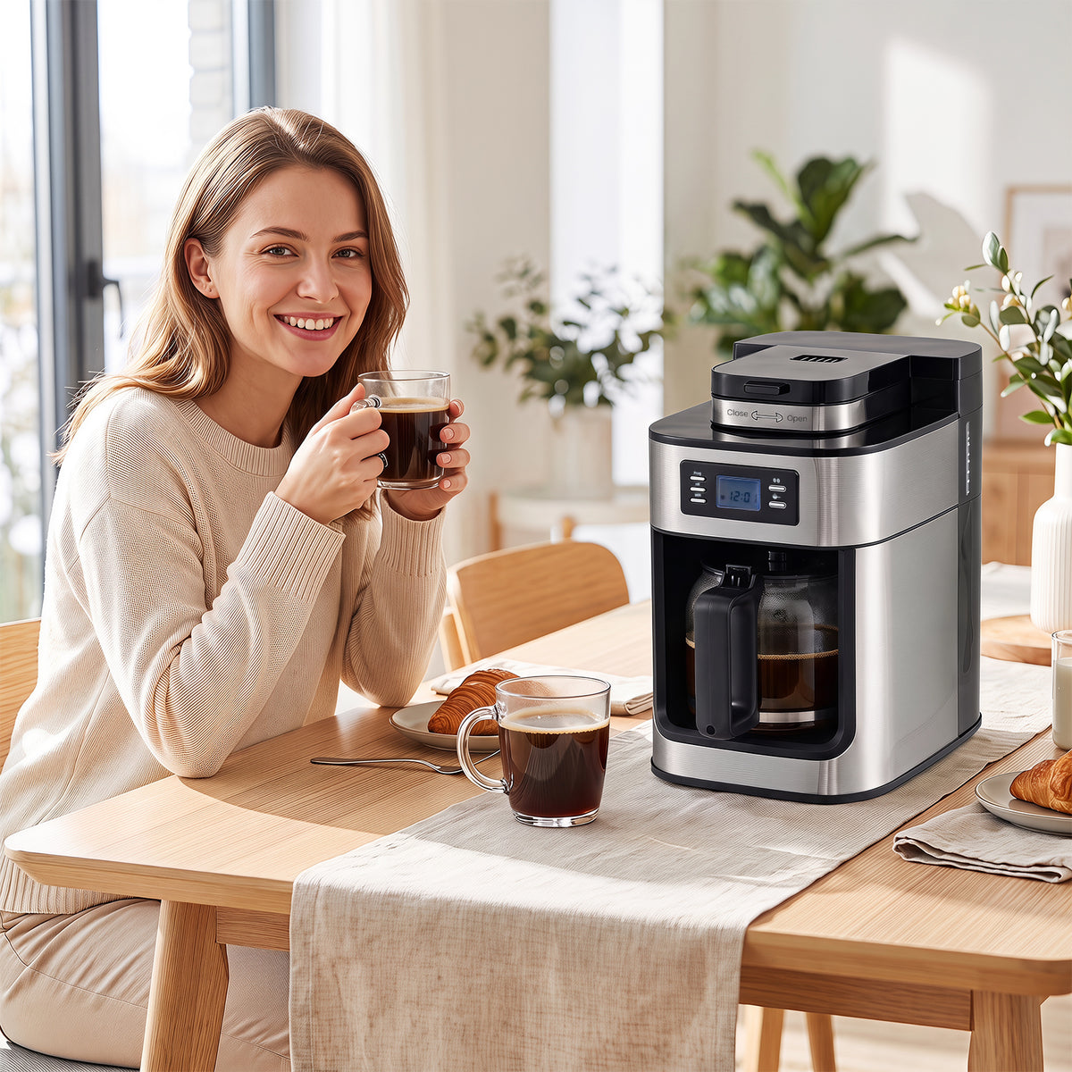 8-Cup Drip Coffee Maker for Home and Office