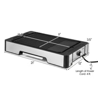 2300W Electric BBQ Grill and Griddle with Nonstick Cooking Plate