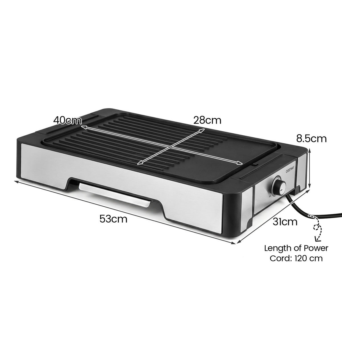 2300W Electric BBQ Grill and Griddle with Nonstick Cooking Plate