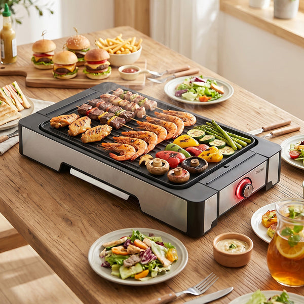 2300W Electric BBQ Grill and Griddle with Nonstick Cooking Plate