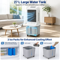 Evaporative Air Cooler with 27 L Large Water Tank
