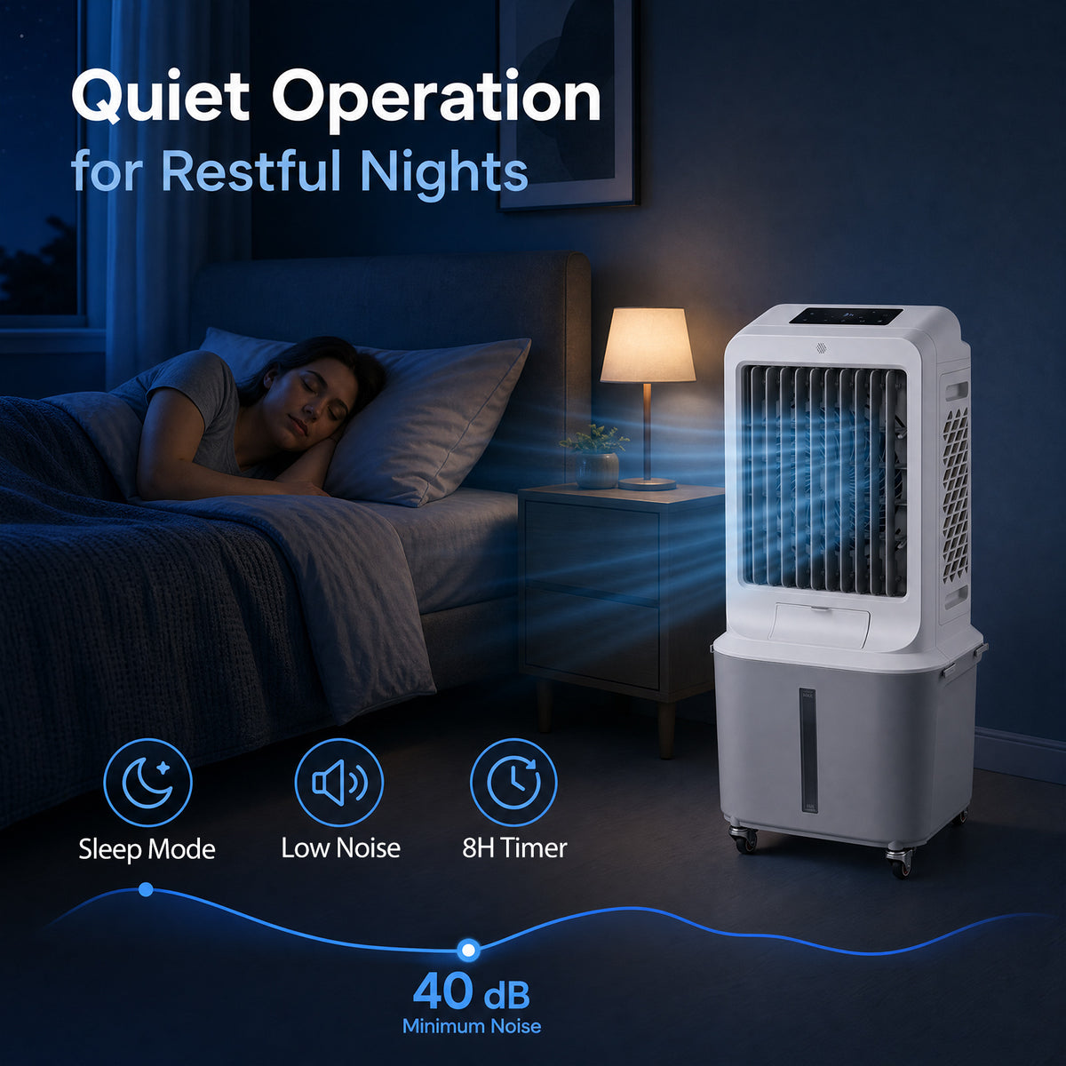 Evaporative Air Cooler with 27 L Large Water Tank