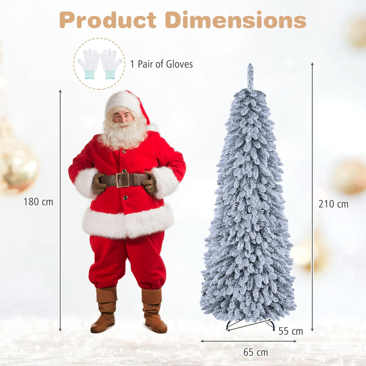 180/210cm Pop up Christmas Tree with Snowy Branch Tips