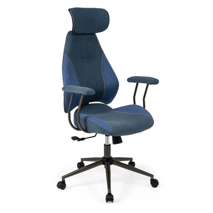Ergonomic Office Chair with 2D Headrest and Rocking Backrest