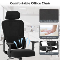 Ergonomic Office Chair with Headrest and Adjustable Backrest