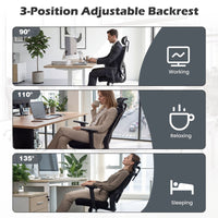 Ergonomic Office Chair with Headrest and Adjustable Backrest