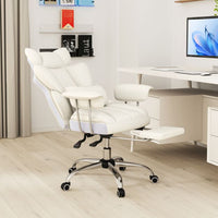 Heavy Duty Executive Office Chair with Retractable Footrest, 180 kg Weight Capacity