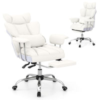 Heavy Duty Executive Office Chair with Retractable Footrest, 180 kg Weight Capacity