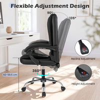 Executive Chair High Back with Linkage Armrests and Adjustable Height for Office