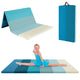 Gymnastics Mat, Tri-Fold Thick Tumbling Mat 180 cm x 120 cm x 4 cm with Hook & Loop Fasteners