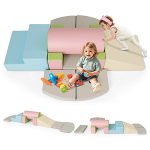 10-Piece  Soft Foam PU Leather Building Blocks Foam Climbing Toys for Toddlers