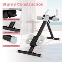 Adjustable Abdominal Trainer, Ab Workout Machine with Elbow Support