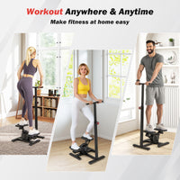 Steppers for Exercise, Twist Stair Stepper Workout Equipment w/Height-Adjustable Handlebar
