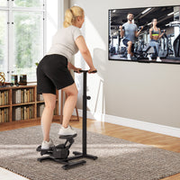 Steppers for Exercise, Twist Stair Stepper Workout Equipment w/Height-Adjustable Handlebar