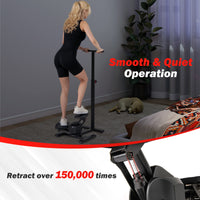 Steppers for Exercise, Twist Stair Stepper Workout Equipment w/Height-Adjustable Handlebar