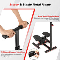 Steppers for Exercise, Twist Stair Stepper Workout Equipment w/Height-Adjustable Handlebar
