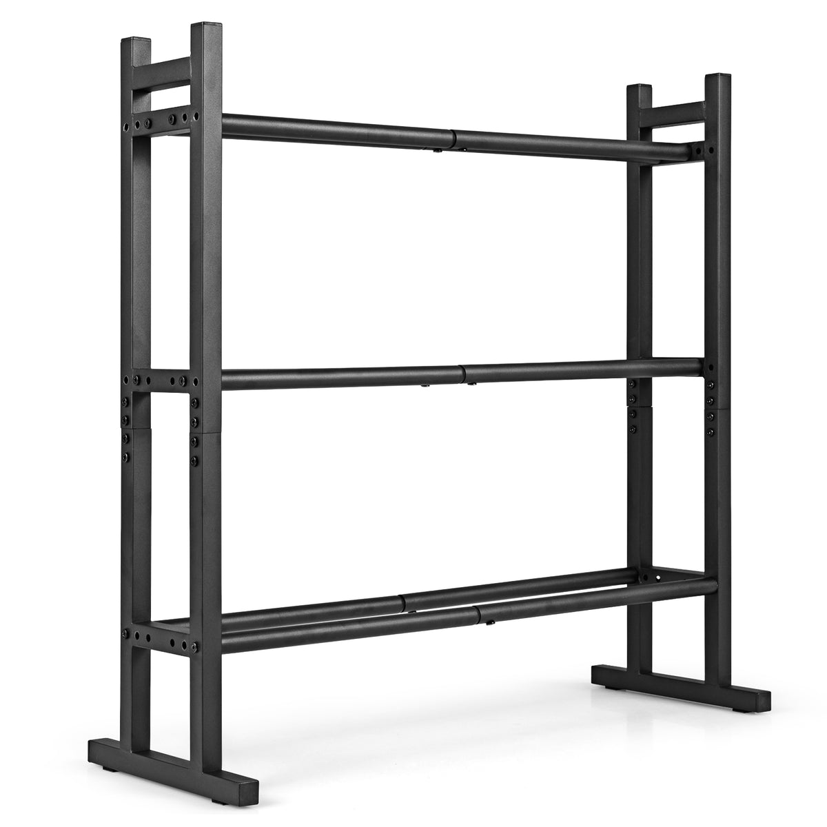 3-Tier Dumbbell Rack, 240KG Capacity Heavy-Duty Adjustable Weight Rack Stand