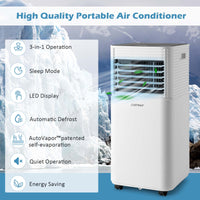 9000 BTU 4-in-1 Portable Air Conditioner with Fan and Dehumidifier Mode