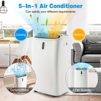 14000/16000 BTU 5-in-1 Portable Air Conditioner with Fan and Sleep Mode