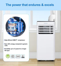 9000 BTU Portable Air Conditioner with Fan and Dehumidifier Mode