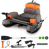 Inflatable Fishing Float Tube Portable with Shoulder Straps and Hand Pump