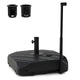 Fillable Patio Umbrella Base with Wheels and Telescopic Pull Rod for Patio and Pool