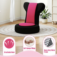 Floor Chair Lazy Sofa Chair with Adjustable Headrest & Backrest Sponge Padded