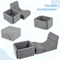 Foam Climbing Blocks for Toddlers Kids Soft Play Set with Ball Pit and Suede Covers